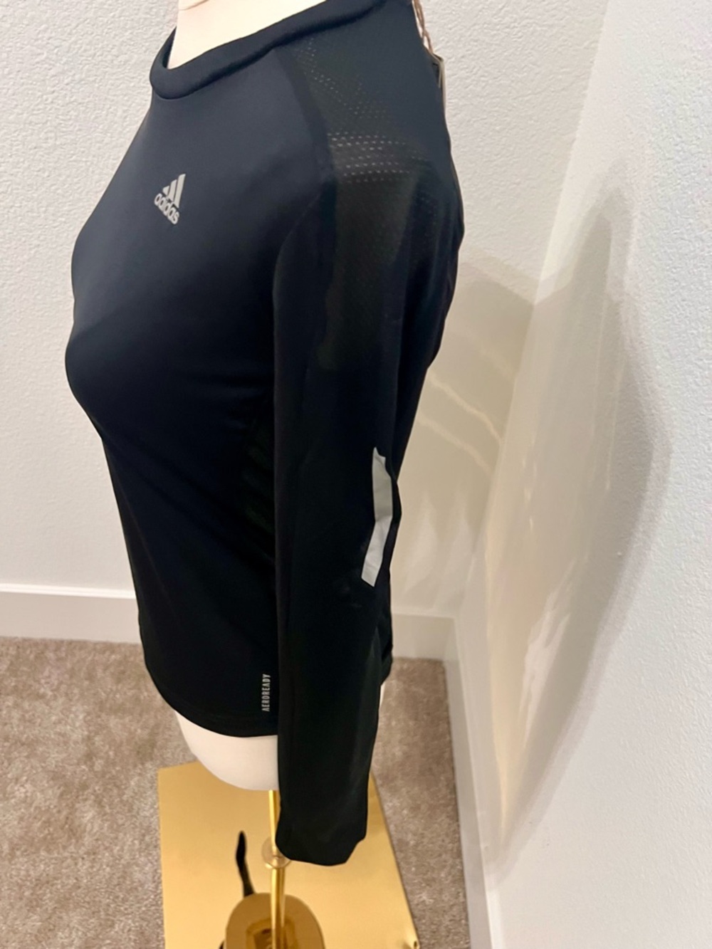 Adidas OTR Long Sleeve Running Tee Black Aeroready Lightweight Athletic Top NWT - Picture 5 of 12